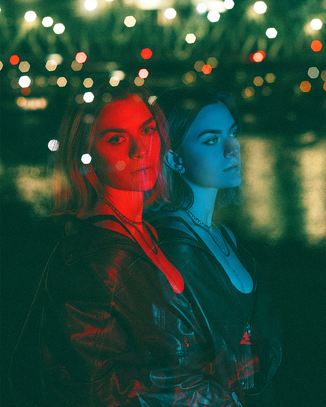 Cinematic Night Portraits in Portland: Red Light, Neon, and Double Exposures — photograph 20 of 20